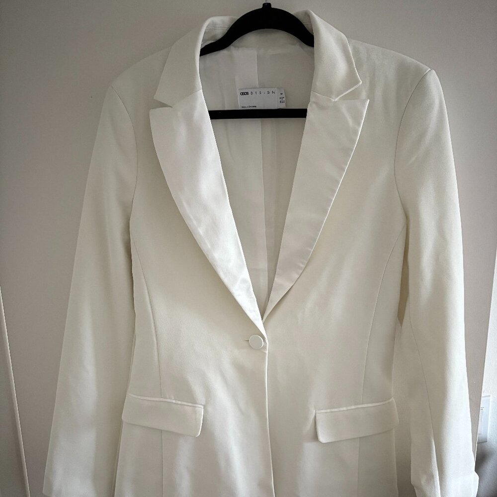ASOS Design:  Tall tux suit blazer in ivory
